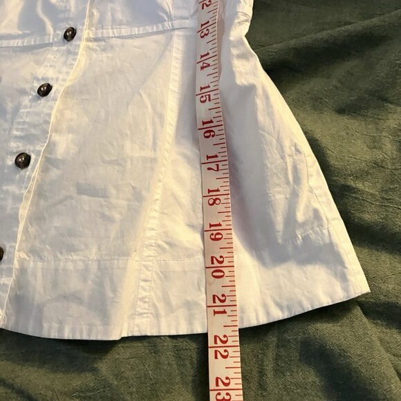 Ganni Poplin Puff Sleeve Blouse Womens 0 White Milkmaid Prairie Coquette - Picture 11 of 11